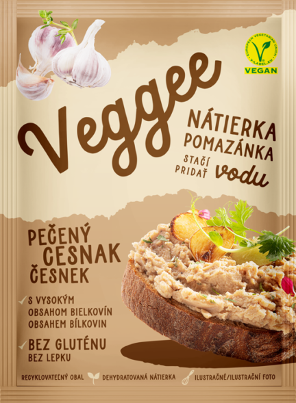 Veggee rastlinná nátierka pečený cesnak