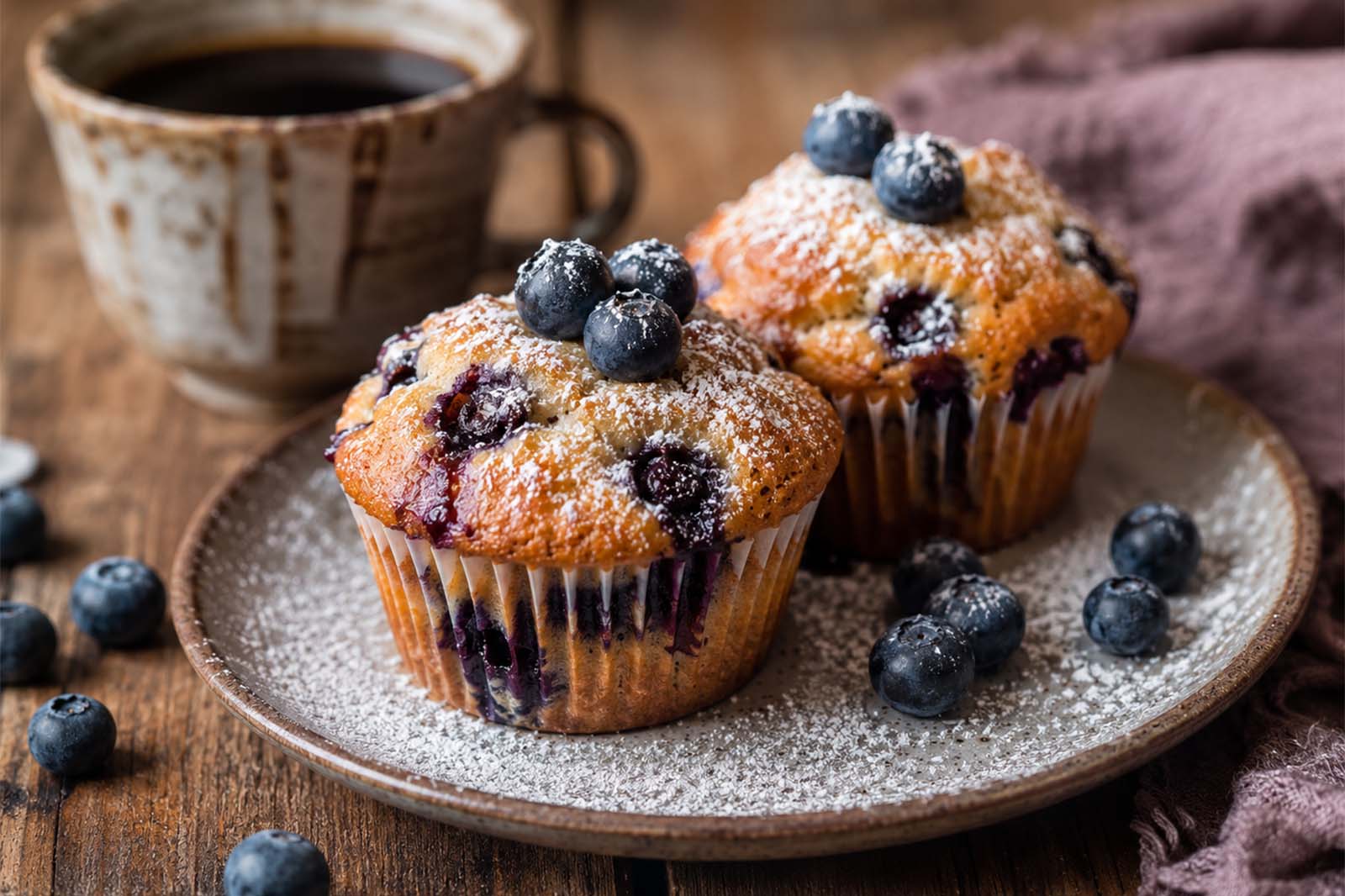 čučoriedkové muffiny